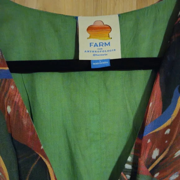 Anthropologie By Farm Vibrant Long Sleeve Dress - Picture 8 of 9